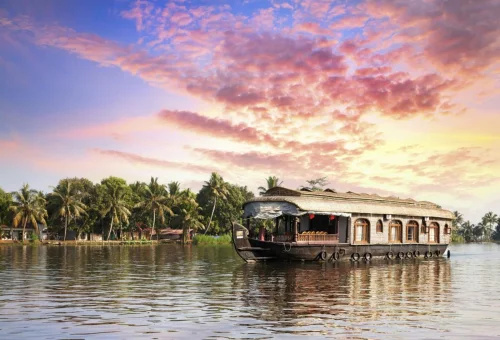 LuxuryHouseboatSunsetCruisekumarakom