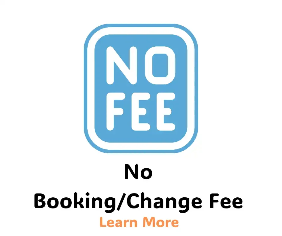 No booking/change fee