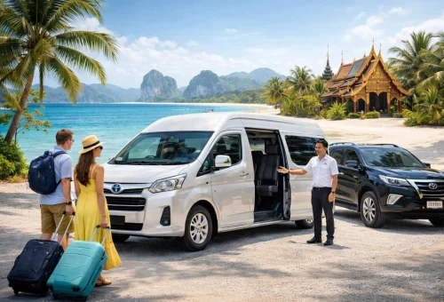 Private car and minivan transfer from Khao Lak across Thailand with professional driver and luggage assistance