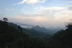Khao Sok National Park viewpoint with limestone mountains