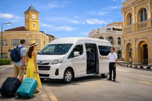 Private car and minivan transfer from Phuket across Thailand with professional driver and door-to-door service