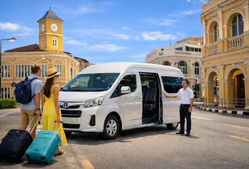 Private car and minivan transfer from Phuket across Thailand with professional driver and door-to-door service