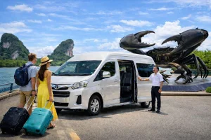 Private car and minivan transfer from Krabi across Thailand with professional driver and luggage service