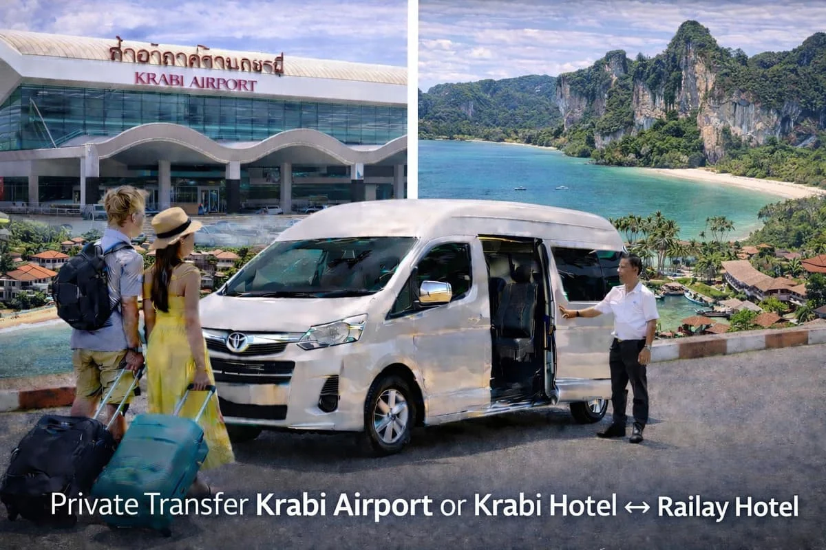 Krabi Airport to Railay Hotel Private Transfer