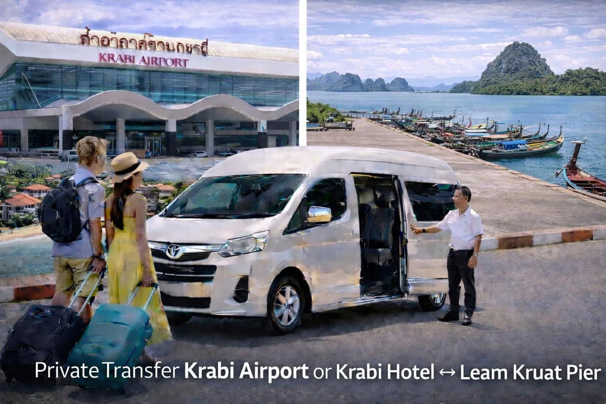 Krabi Airport to Leam Kruat Pier Private Transfer
