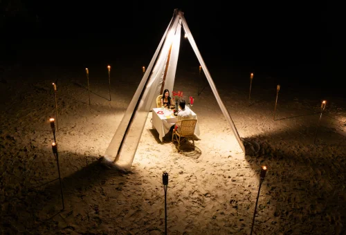 private dinner on beach Coral Island Phuket sunset
