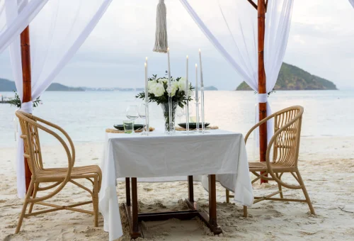 romantic holiday Phuket sunset dinner Coral Island