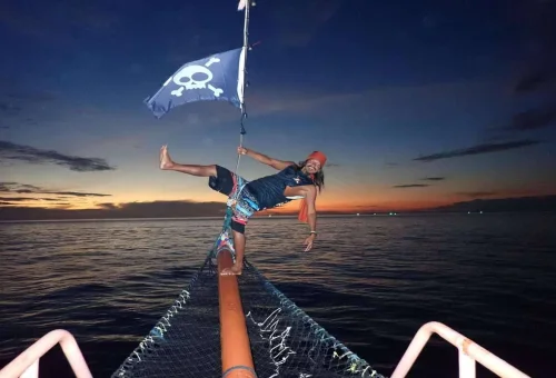 Phi Phi Islands pirate boat adventure cruising turquoise sea with Phuket Travel Store tour
