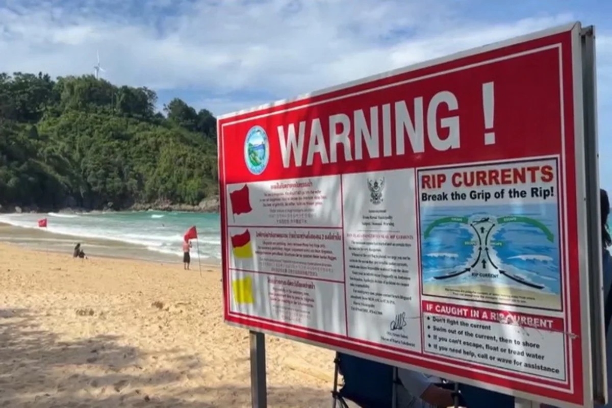 Beach are dangerous during rainy season in Phuket.