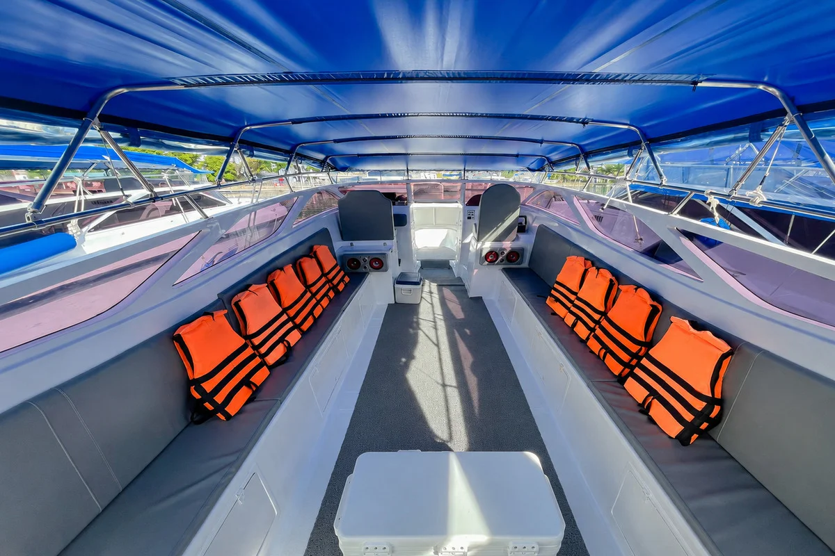 Guests enjoying a private speedboat tour from Phuket