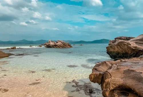 Khai Islands family beach with turquoise sea near Phuket Thailand