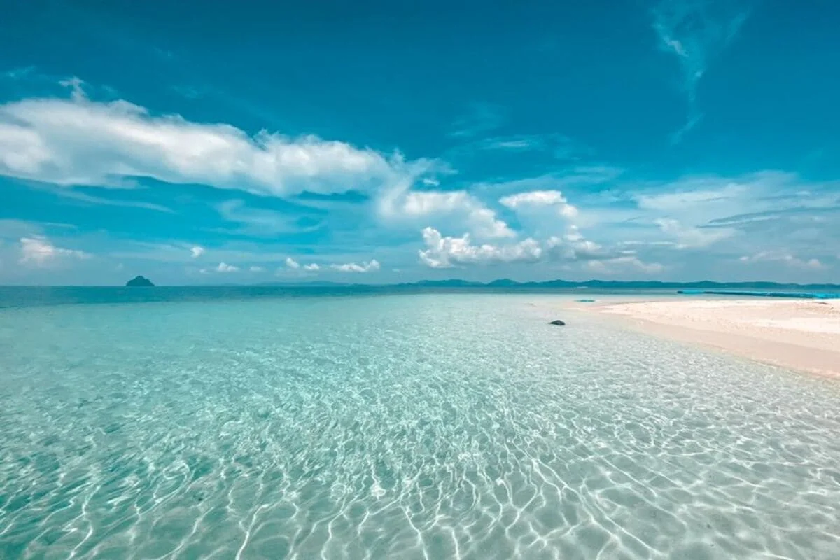 Khai Islands shallow crystal-clear water and white sand near Phuket