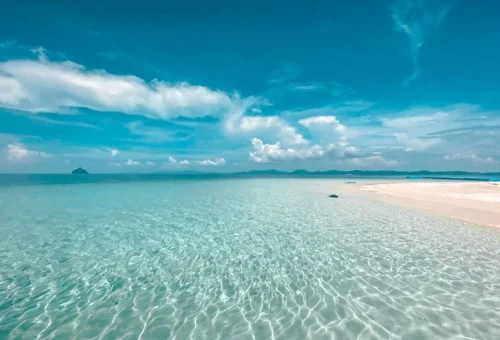 Khai Islands shallow crystal-clear water and white sand near Phuket