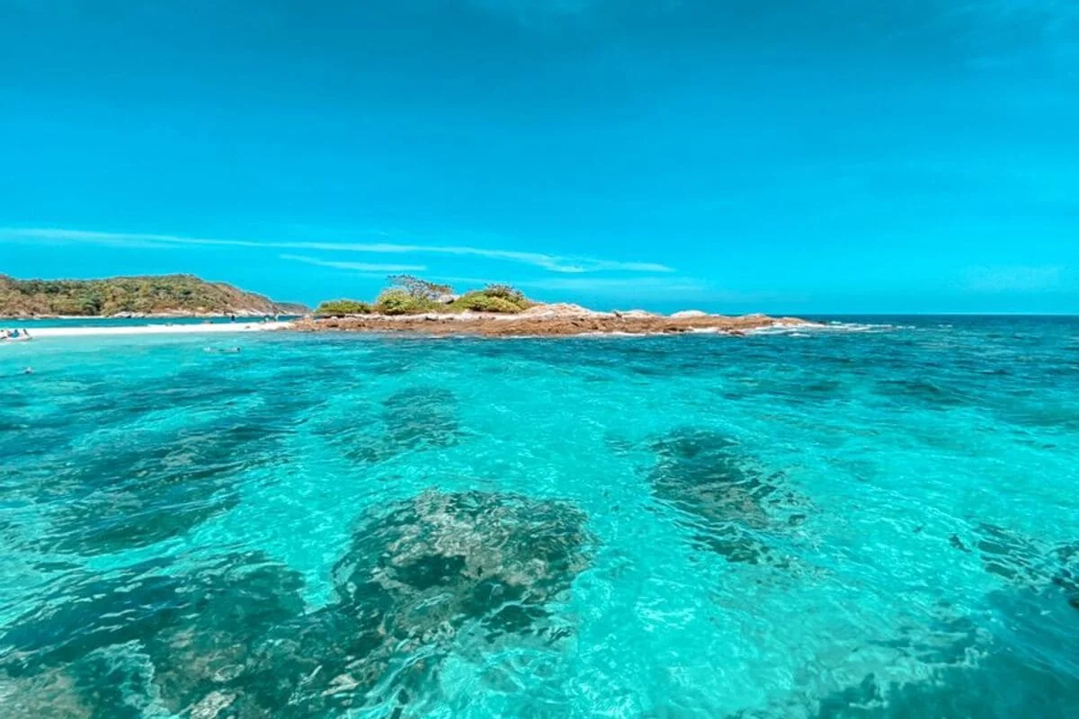 Raya Noi crystal-clear turquoise sea on private speedboat tour from Phuket
