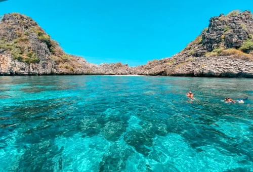 Snorkeling in the clear waters of Koh Haa Thailand