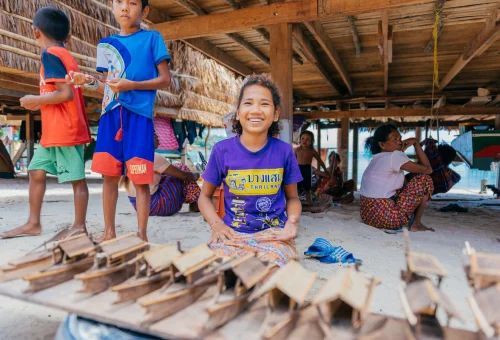 Moken village at Surin Islands Thailand