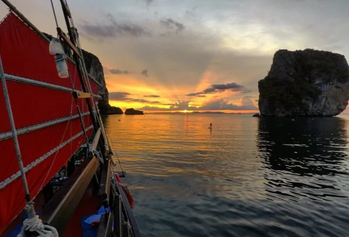 Krabi 4 Islands Sunset Limestone Islands