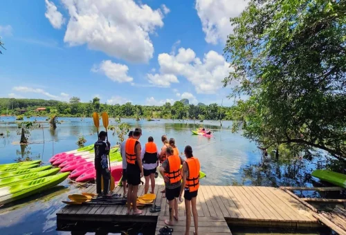 Kayaking at Crystal Lagoon in Krabi Thailand