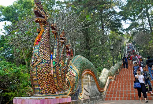 Doi Suthep Naga Staircase 306 Steps Chiang Mai