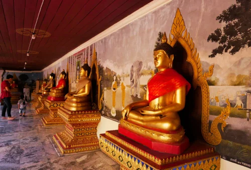Buddha statues inside Wat Phra That Doi Suthep Chiang Mai