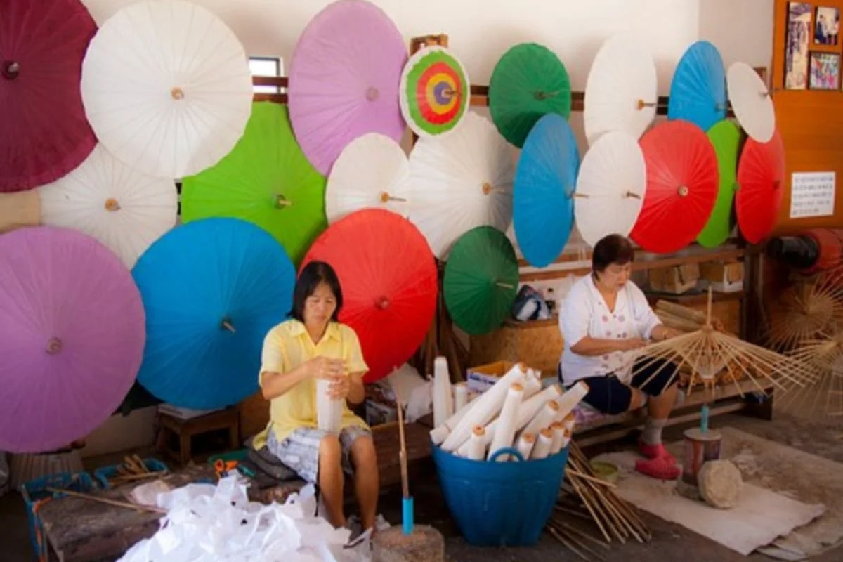 San Kamphaeng Traditional Umbrella Making Workshop