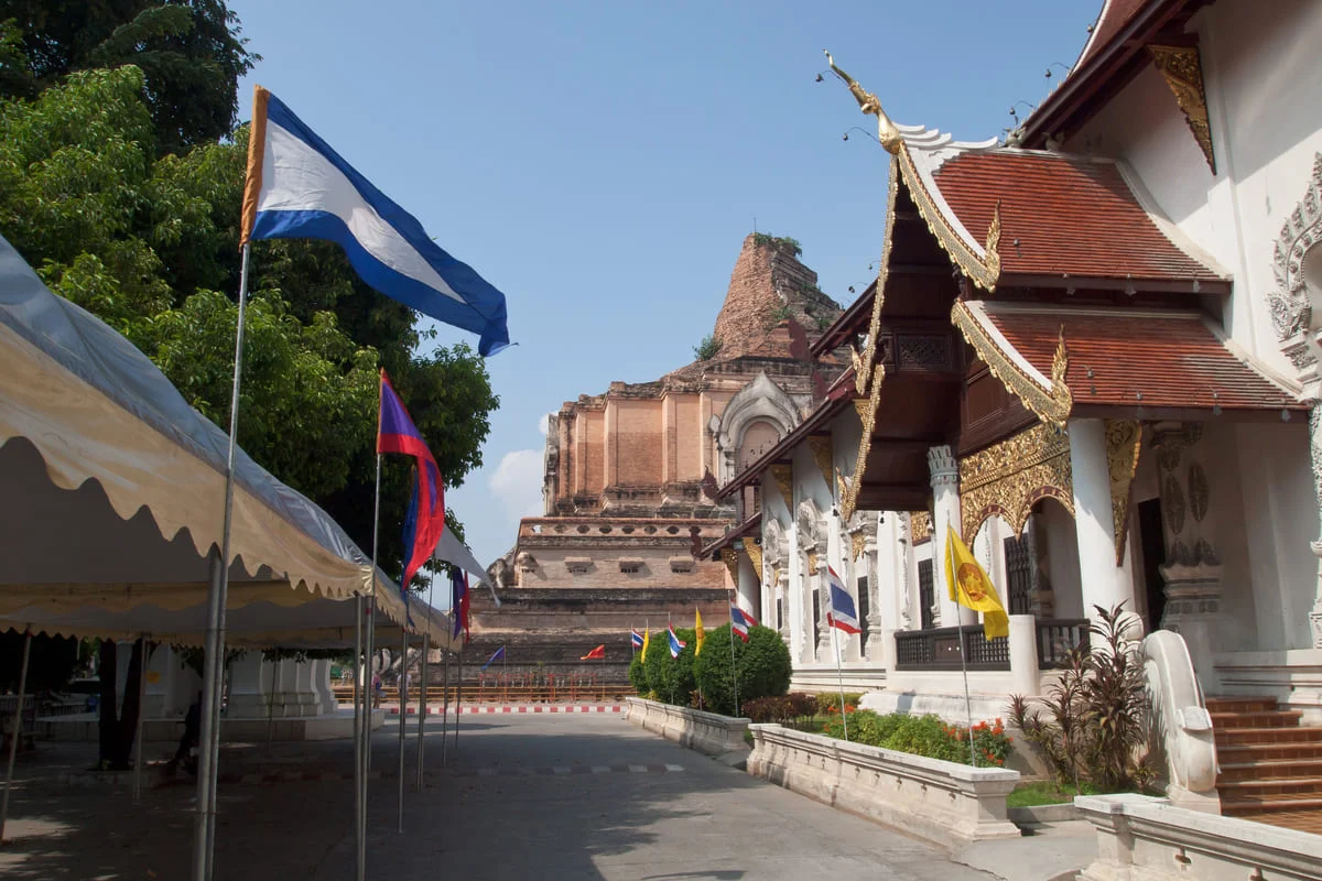 Wat Chedi Luang and ancient chedi in Chiang Mai