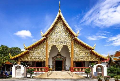 Chiang Mai Lanna Temple Golden Architecture