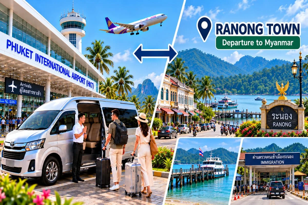 Modern private minivan for Thailand airport transfers