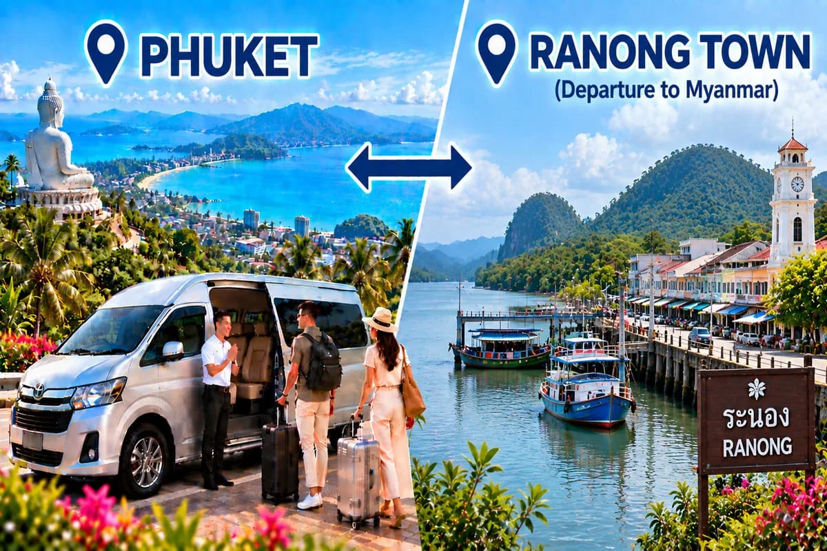 Premium private minivan interior in Thailand