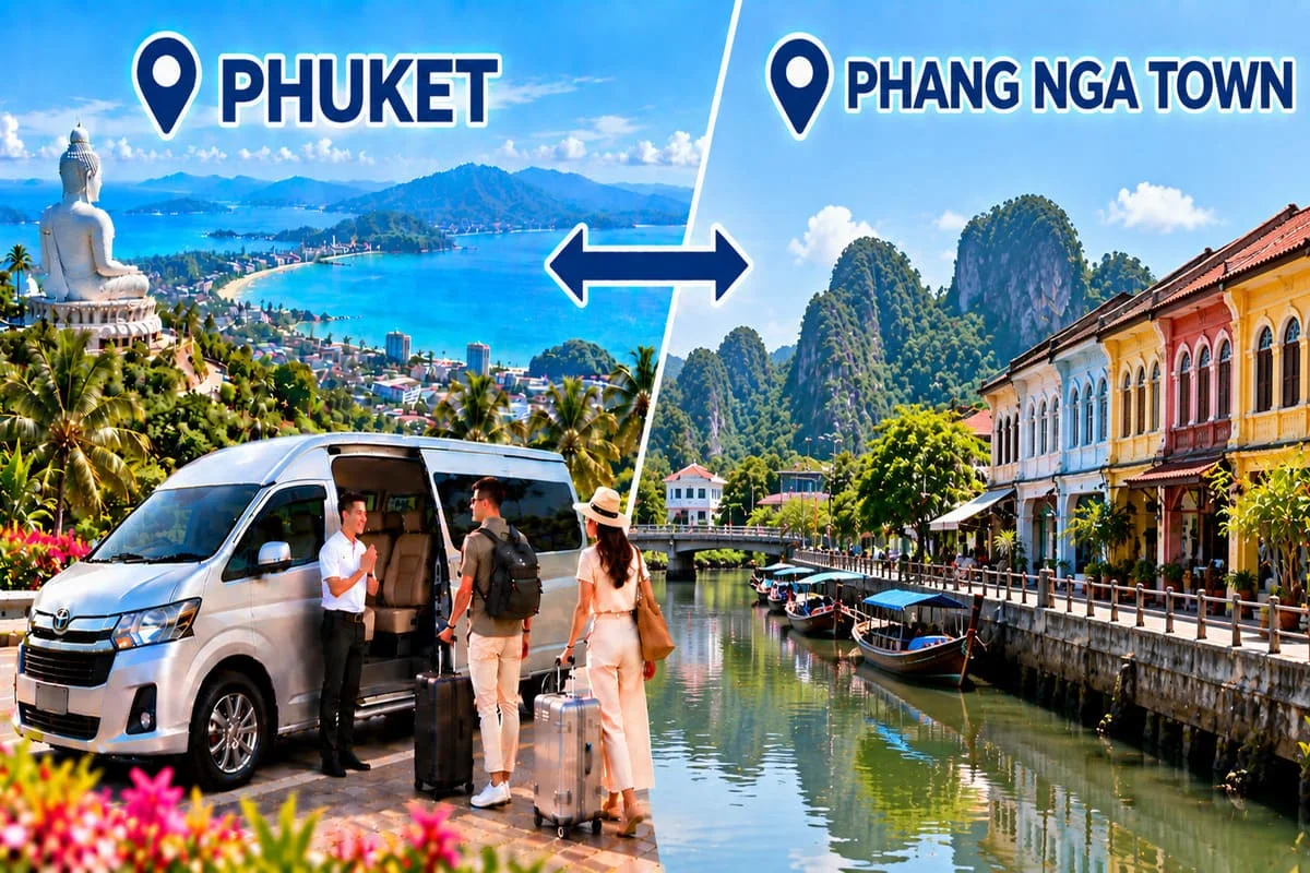Luxury minivan interior for private Thailand transfers