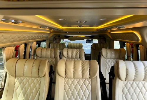 Luxury private minivan interior for transfers across Thailand