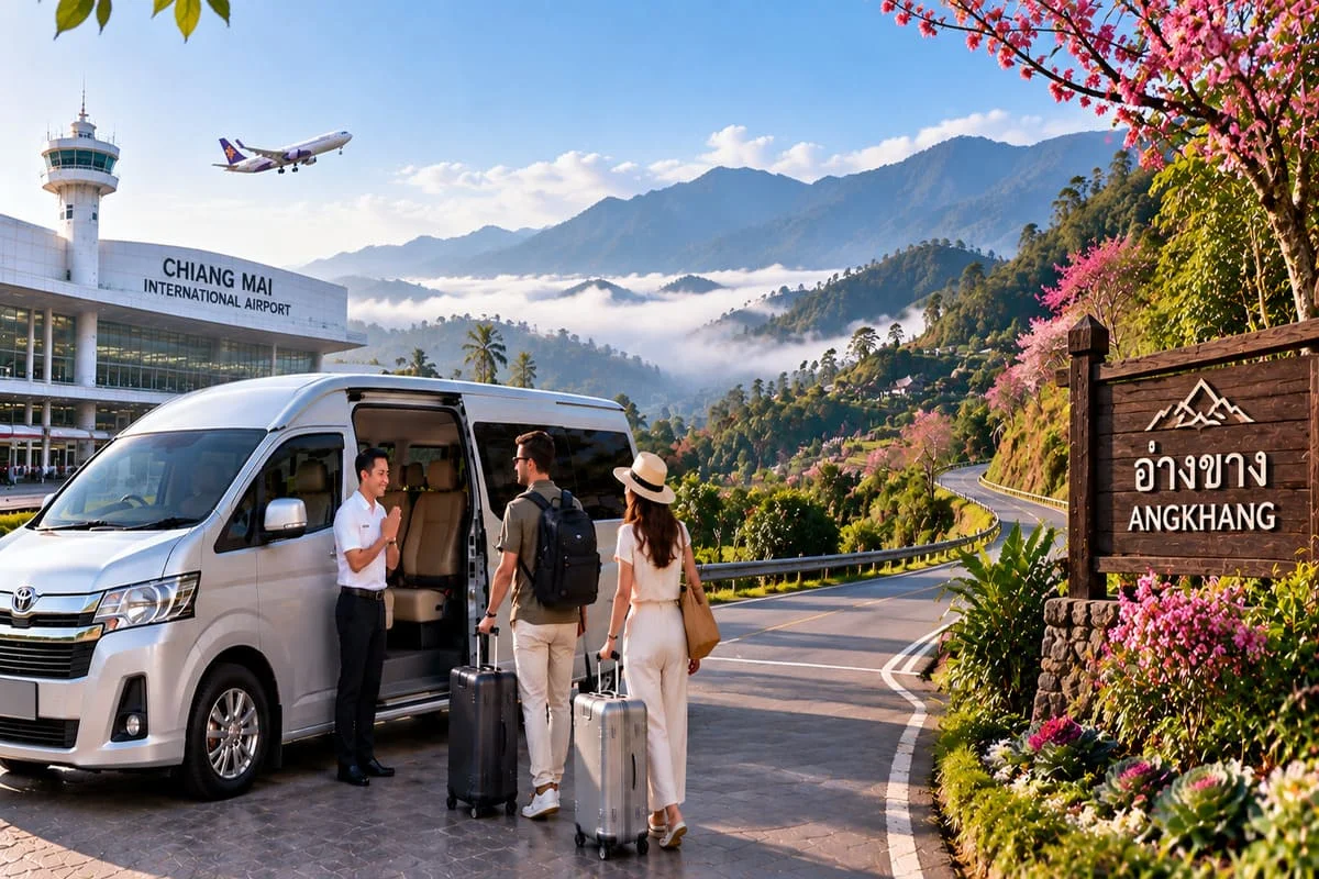 Luxury minivan interior for private Thailand transfers