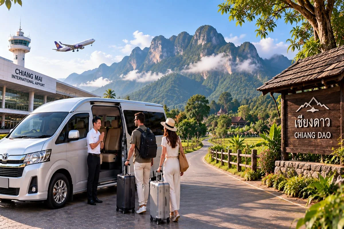 Premium private minivan interior in Thailand