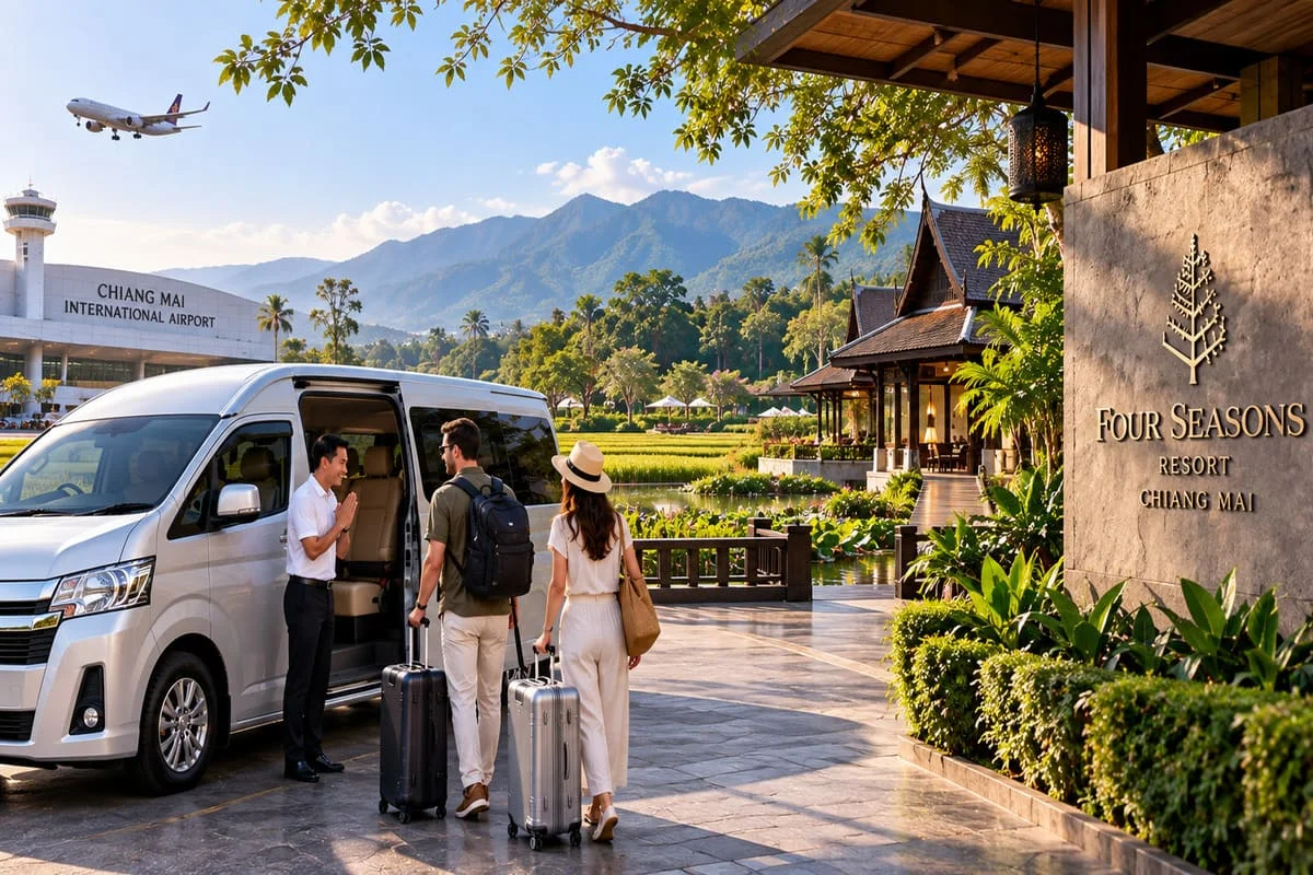 Luxury seating inside a private Thailand minivan