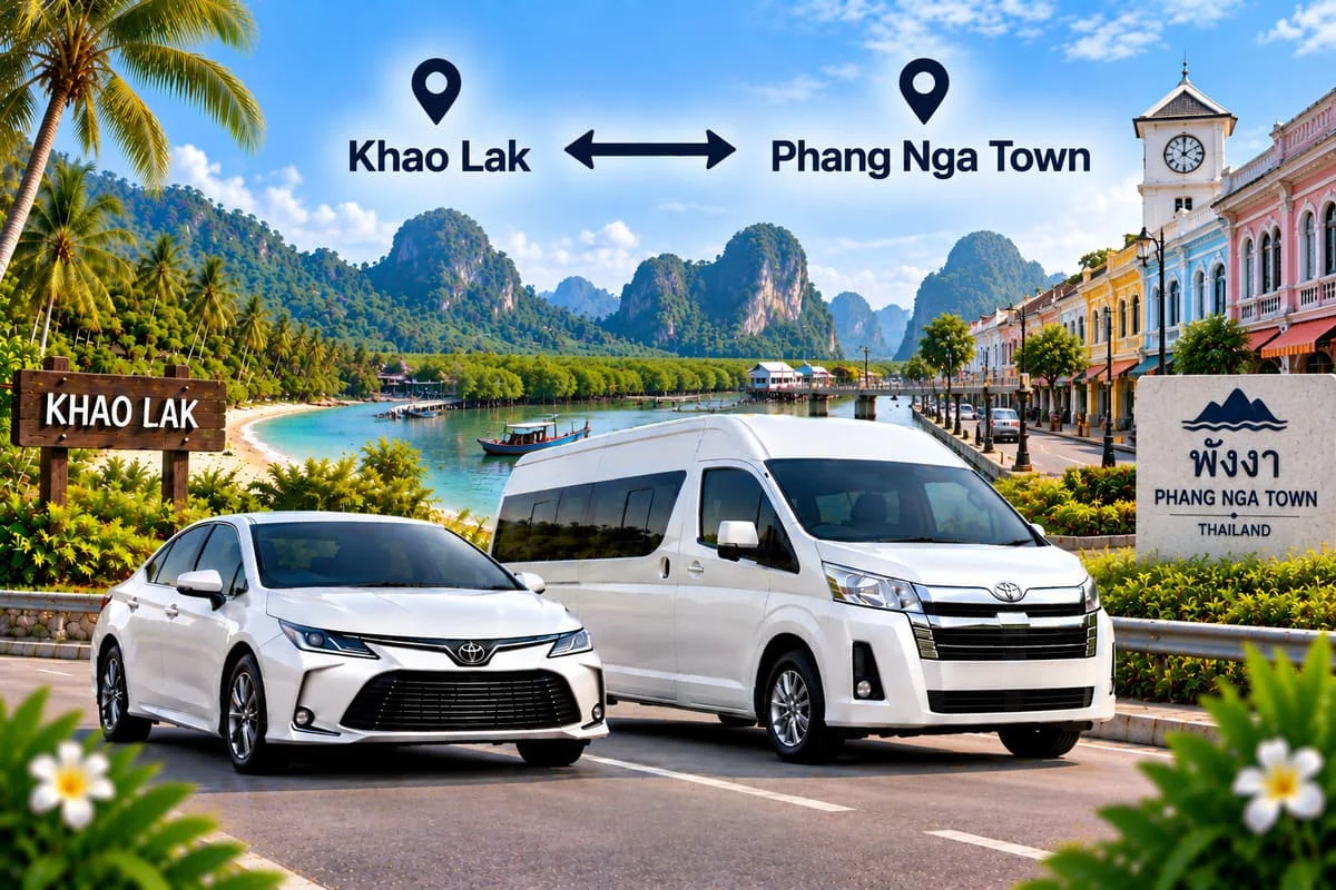 Spacious private minivan for travel across Thailand