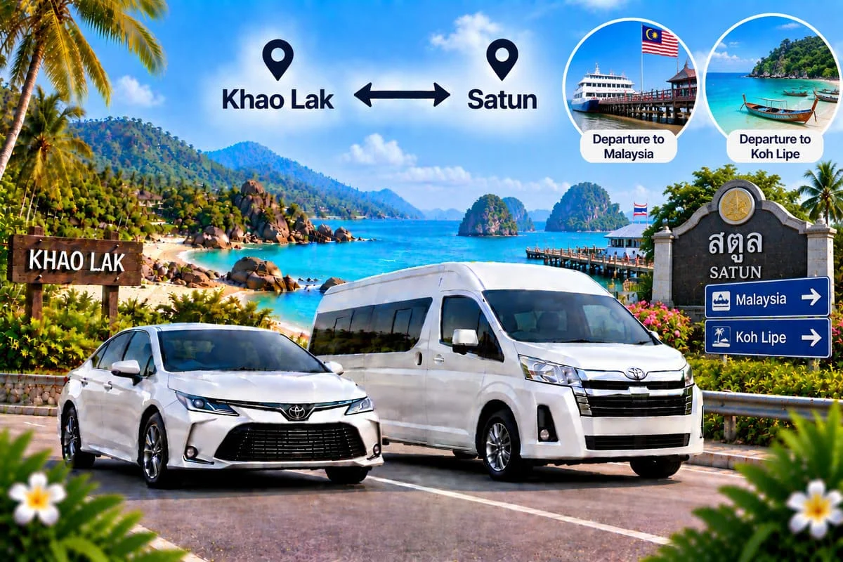 Comfortable private car and minivan travel in Thailand