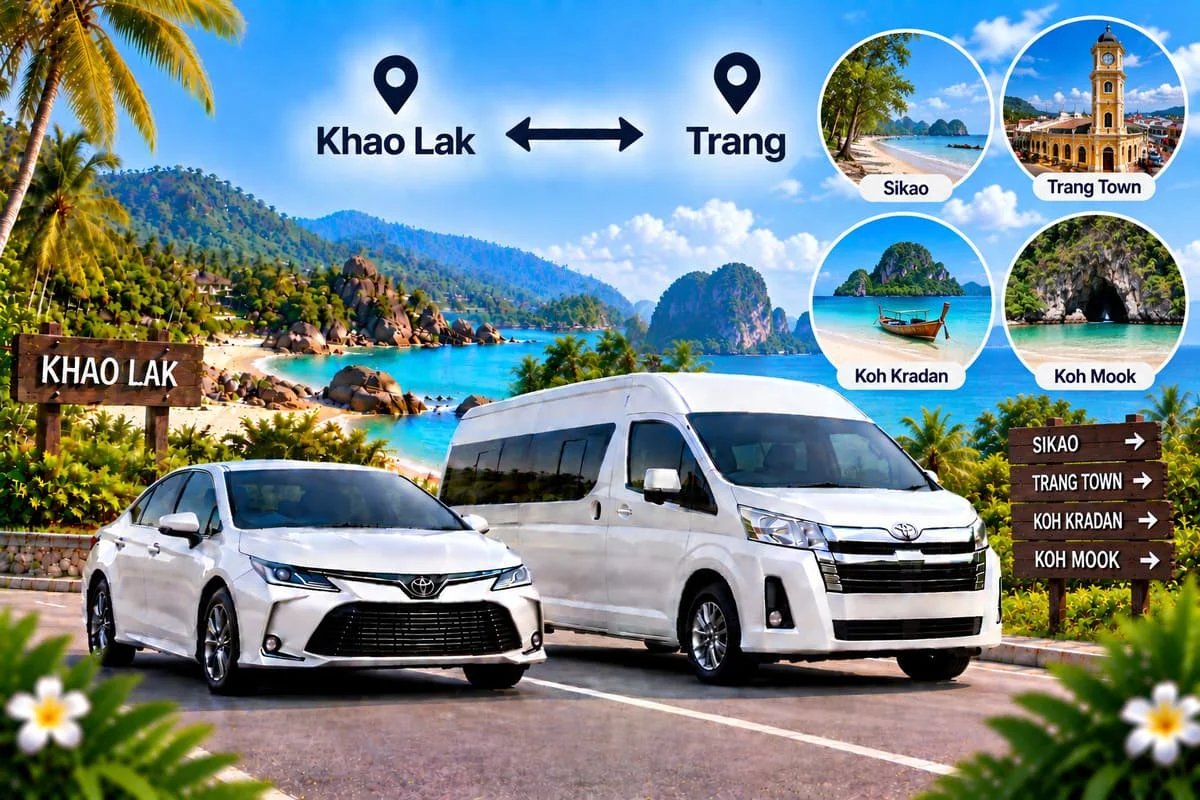 Luxury private minivan for transfers across Thailand