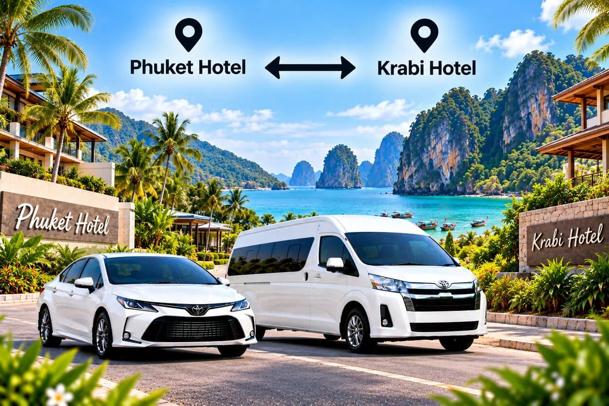 Private minivan hotel transfer in Thailand