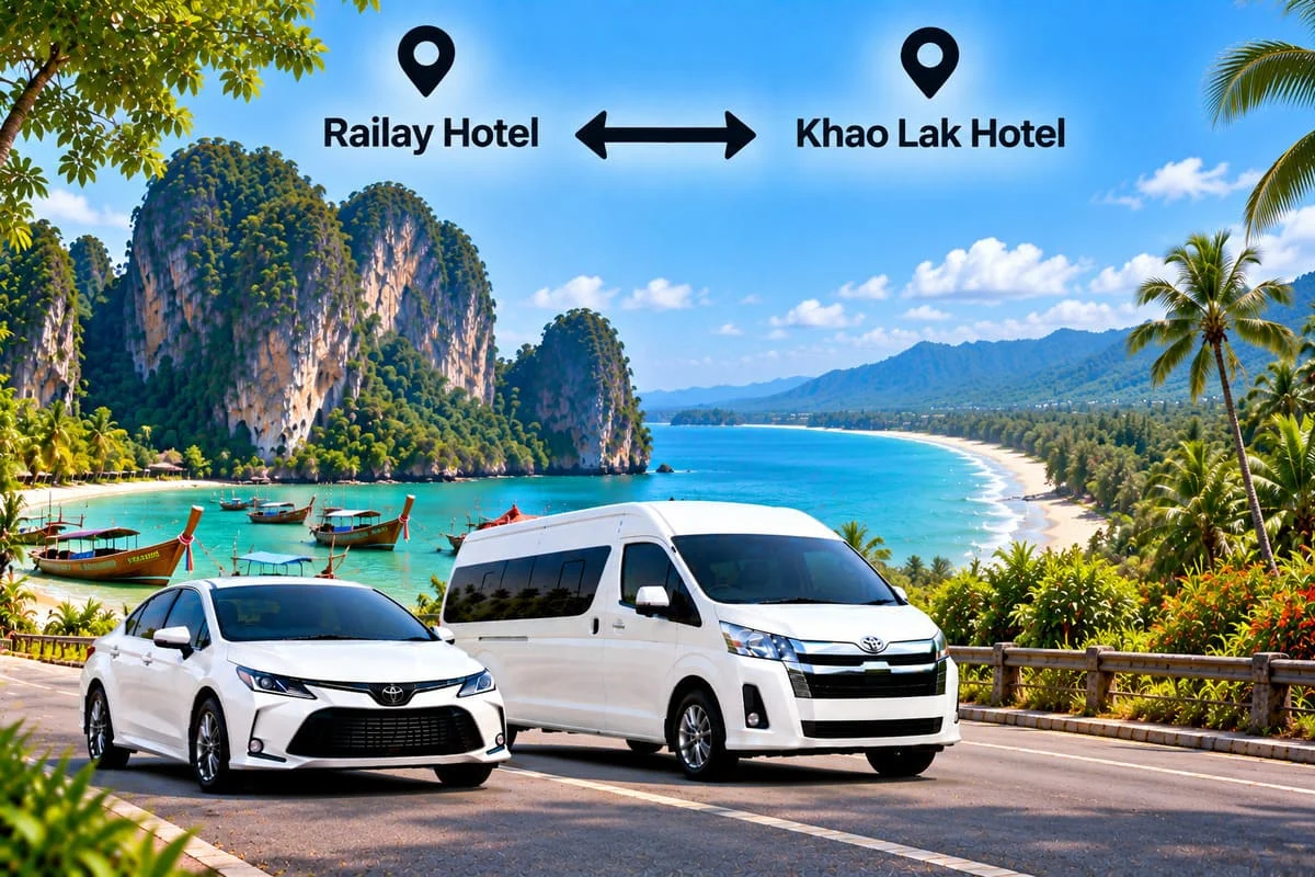 Krabi private car and minivan transfer service