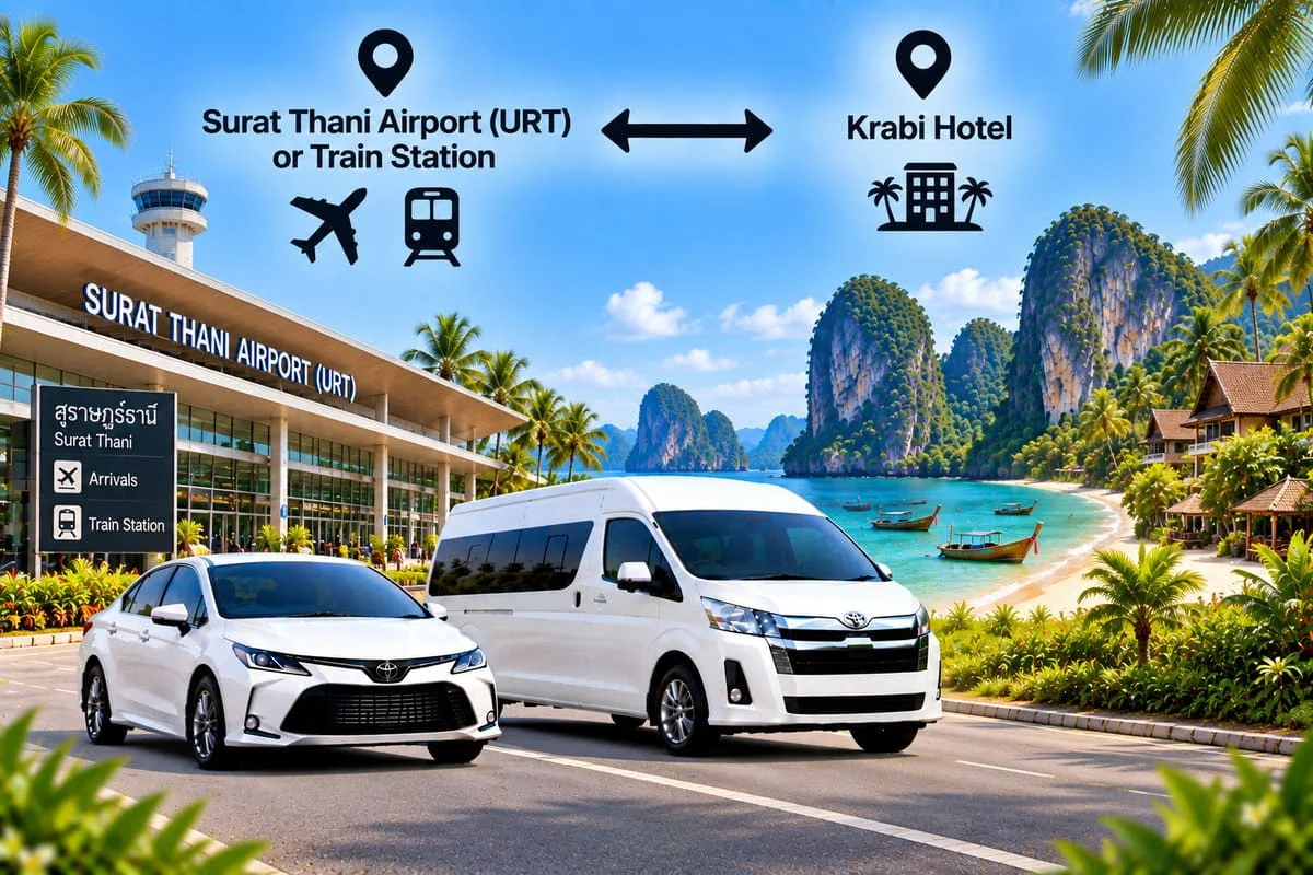 Private Krabi hotel transfer across Thailand