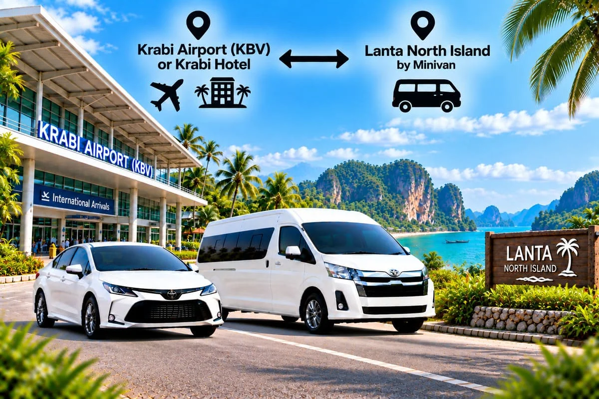Krabi to Koh Lanta private minivan transfer