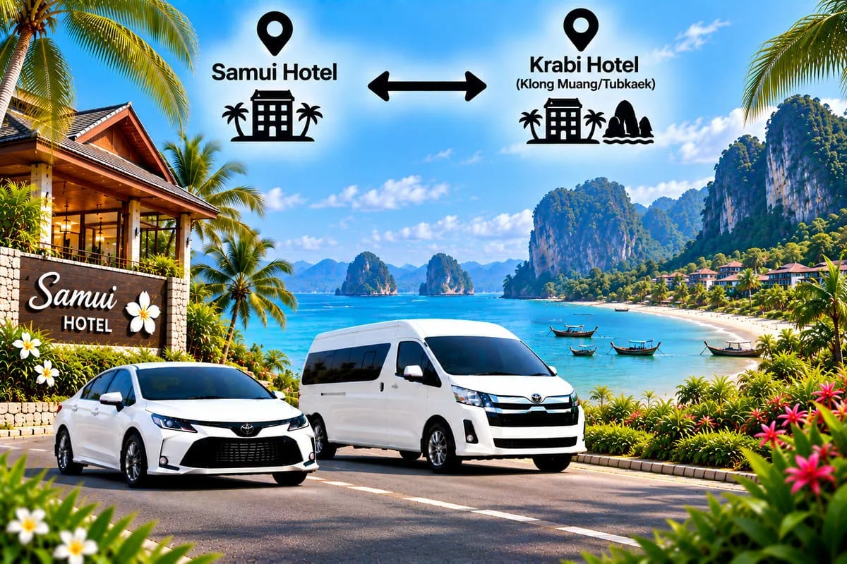 Private car and minivan transfer across Thailand
