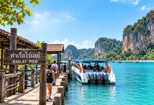 Krabi Railay Speedboat Transfer from Railay Pier to Southern Thailand Islands