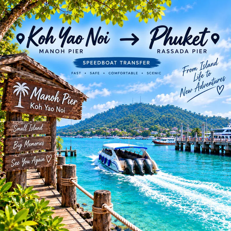 Koh Yao Noi to Phuket speedboat transfer from Manoh Pier to Rassada Pier
