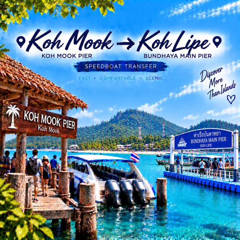 Koh Ngai to Koh Mook speedboat transfer from Ngai Resort to Koh Mook Pier