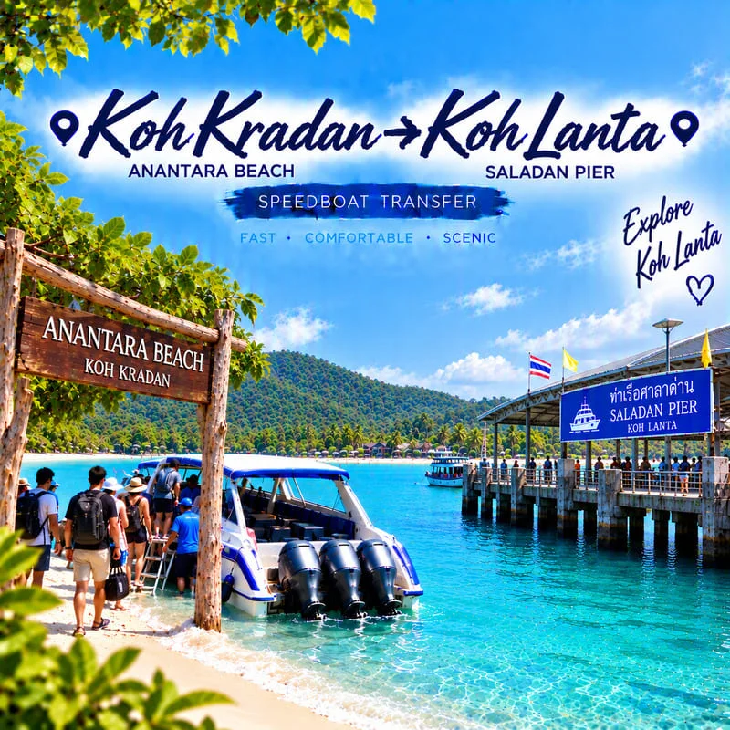 Koh Ngai to Ao Nang speedboat transfer from Ngai Resort to Nopparat Thara Pier