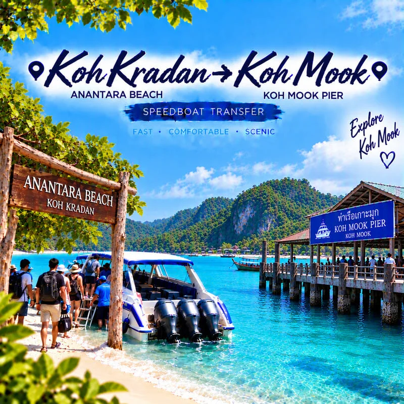 Koh Ngai to Koh Lipe speedboat transfer from Ngai Resort to Bundhaya Main Pier