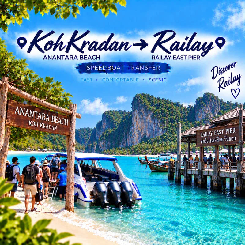 Koh Ngai to Koh Kradan speedboat transfer from Ngai Resort to Anantara Beach