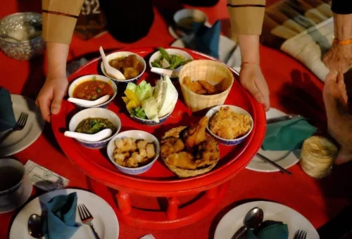 Traditional Khan Toke dinner with Northern Thai dishes in Chiang Mai