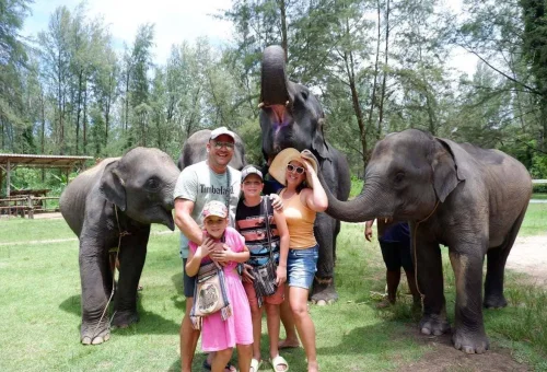 Khao Lak Elephant Feeding Experience Family